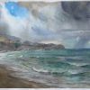 Tropea Coast. plein air watercolor  30x40cm.