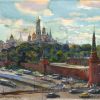 Кремль (вид с террасы отеля Балчуг). 2016, 38х56 см, бум/акв.  натурный этюд.